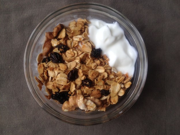 Granola with Orange Zest, Currants, and Walnuts