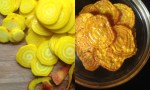 Beet Chips Before and After